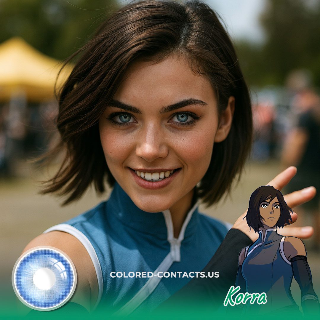 Korra Cosplay Contact Lenses - Colored Contacts Korra Cosplay Contact Lenses