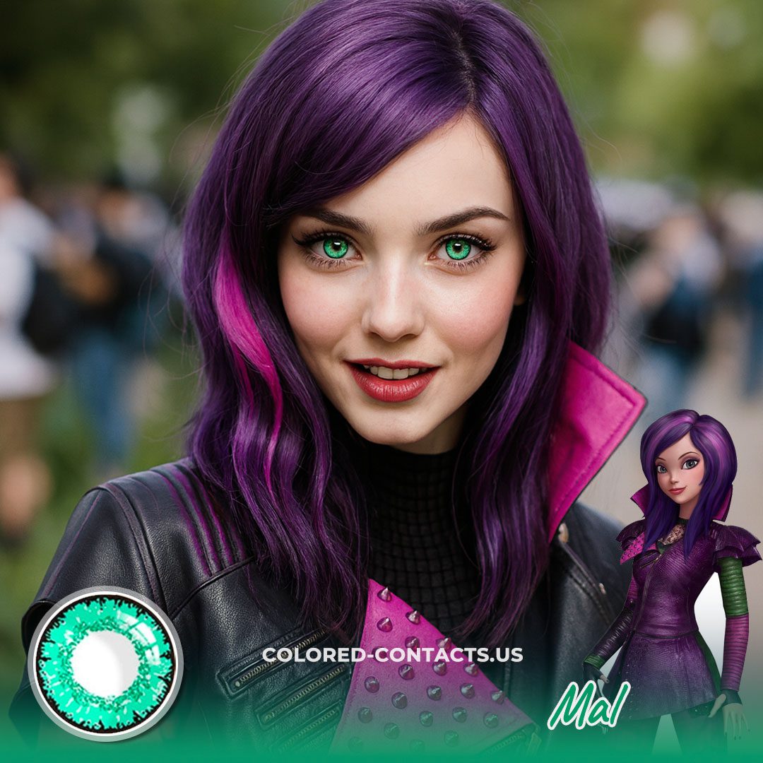 Descendants Mal Cosplay Contact Lenses - Colored Contacts Descendants Mal Cosplay Contact Lenses