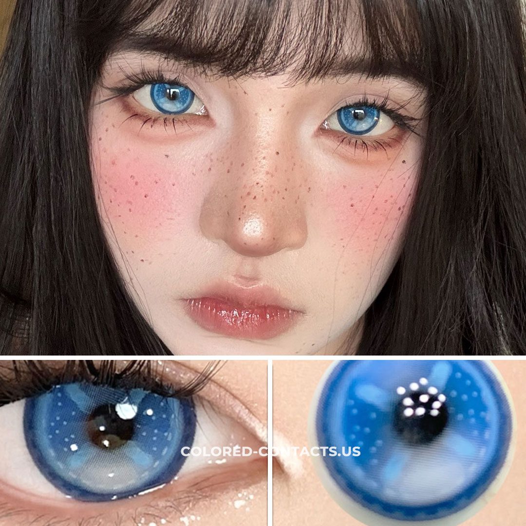 Pure Soul Cross Eye Blue Crazy Lenses | 4-Lens Pack - Colored Contacts Pure Soul Cross Eye Blue Crazy Lenses | 4-Lens Pack - Image 2