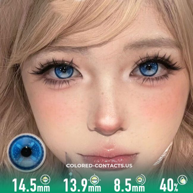 Pure Soul Cross Eye Blue Crazy Lenses | 4-Lens Pack