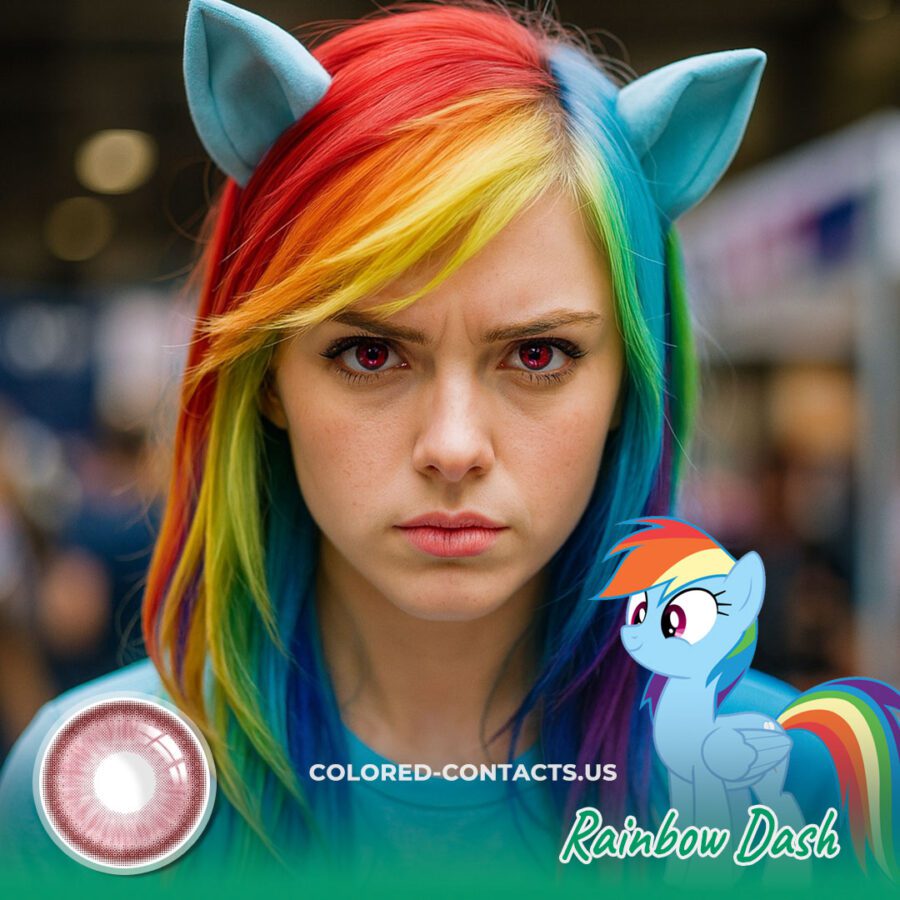 Rainbow Dash Cosplay Contact Lenses