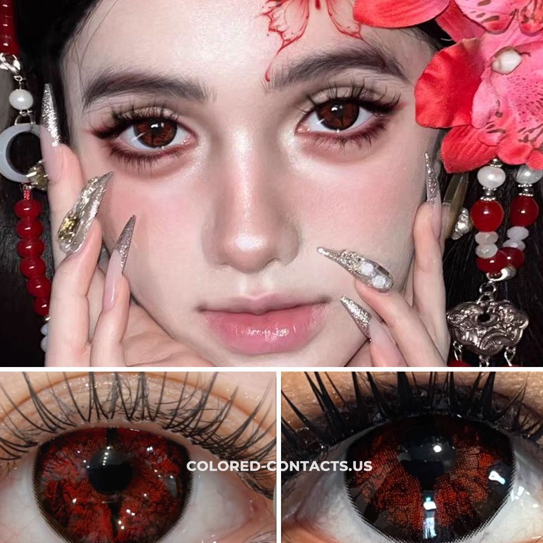 Red Insect Horror Slit Pupil Contact Lenses | 4-Lens Pack - Colored Contacts Red Insect Horror Slit Pupil Contact Lenses | 4-Lens Pack - Image 3