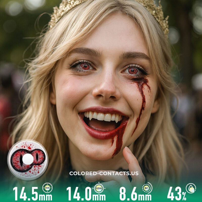 Products - Colored Contacts Twin Blood Pupil Contact Lenses | 4-Lens Pack