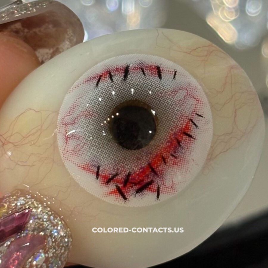 White Baseball Puppeteer Crazy Contact Lenses | 4-Lens Pack - Image 3