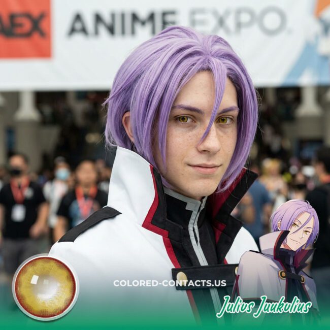 Julius Juukulius Cosplay Contact Lenses for a Noble Golden-Eyed Knight Look