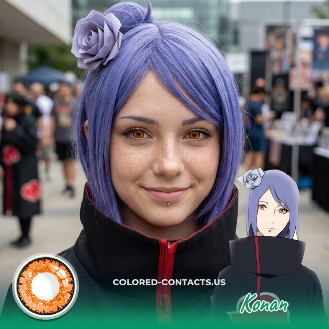 Konan Cosplay Contact Lenses That Give Your Paper Angel Look Striking Orange Eyes