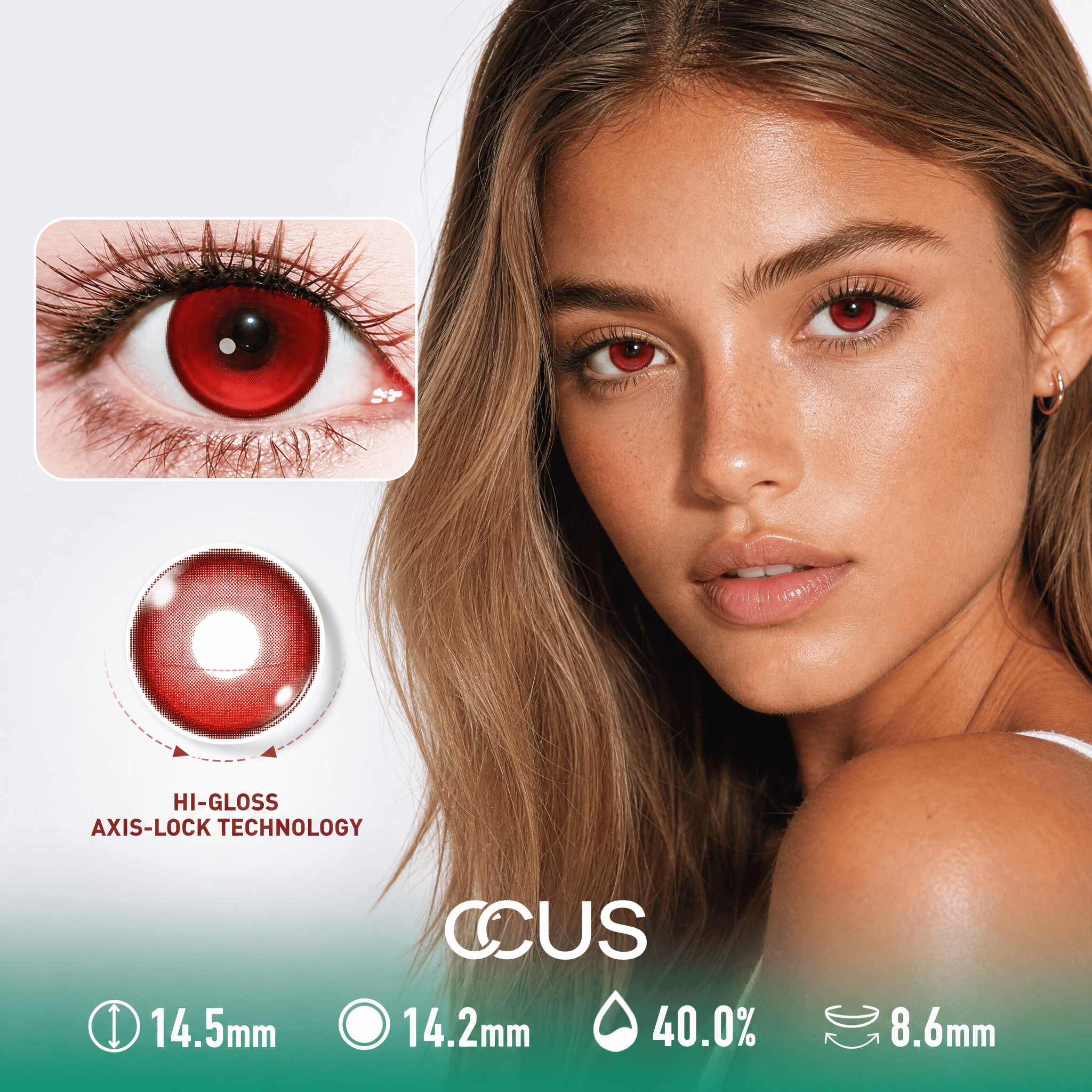 Ember Bloom Red Contact Lenses