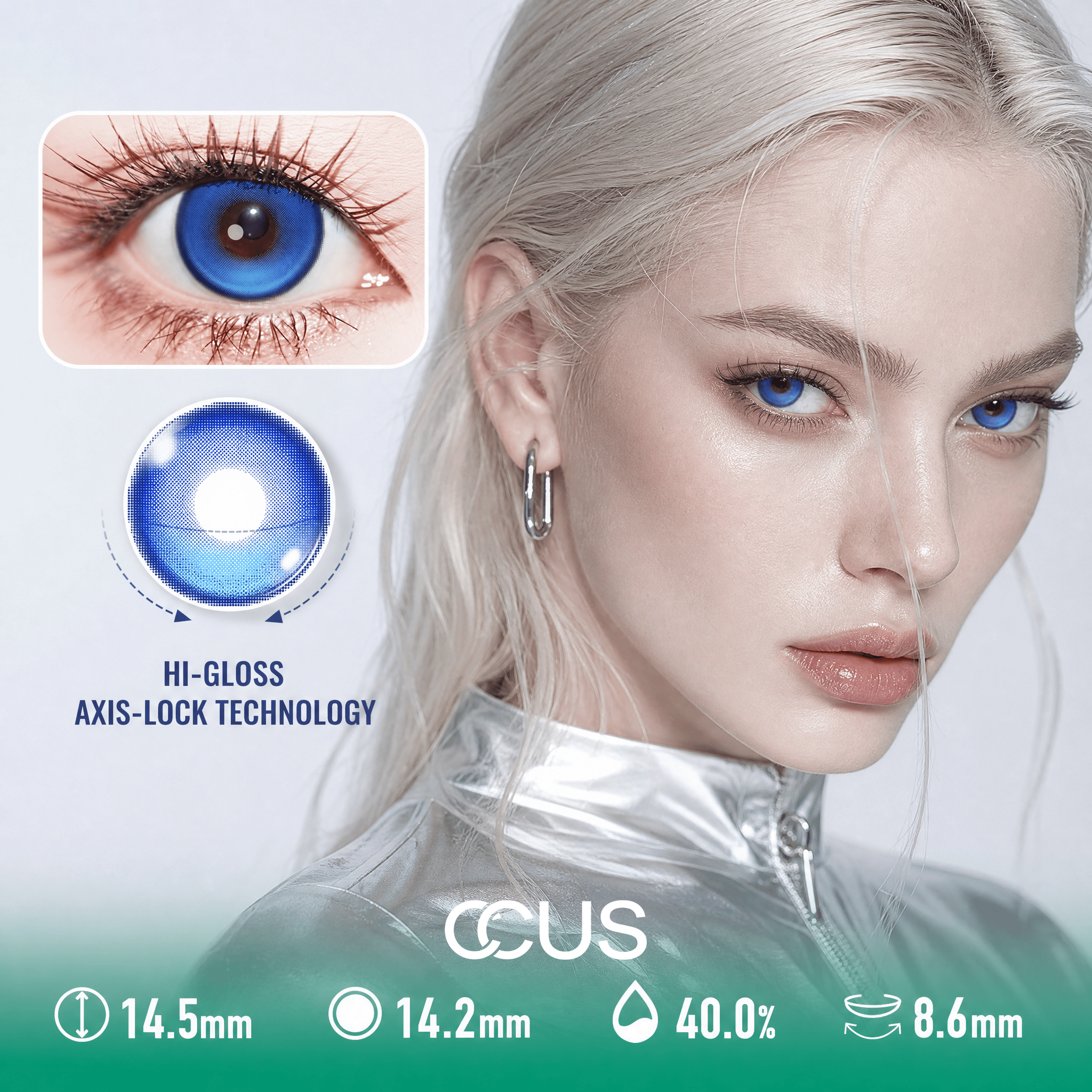 Azure Voltage Blue Contact Lenses