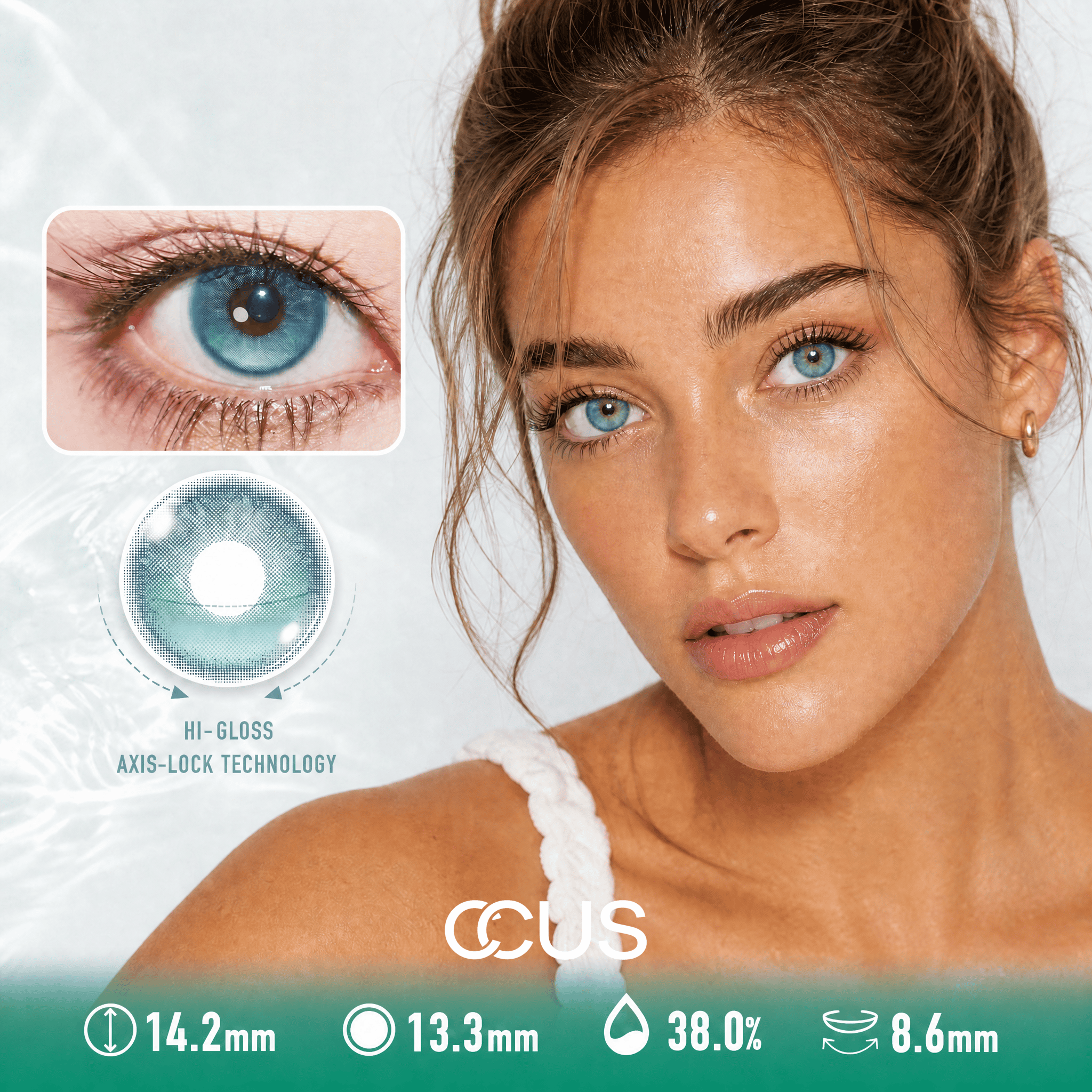 Lagoon Tide Teal Emerald Green Contact Lenses - Ccus Eyewear · Premium Colored Contacts Lagoon Tide Teal Emerald Green Contact Lenses