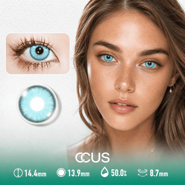 Glacier Cyan Blue Contact Lenses