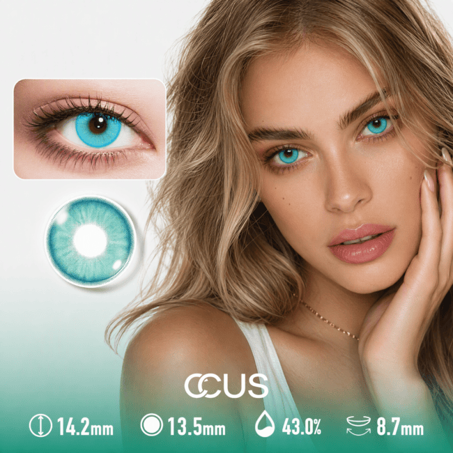 Lagoon Cyan Azure Blue Contact Lenses