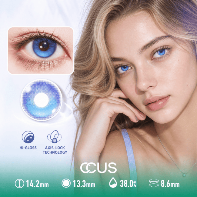 Crystal Breeze Azure Blue Contact Lenses