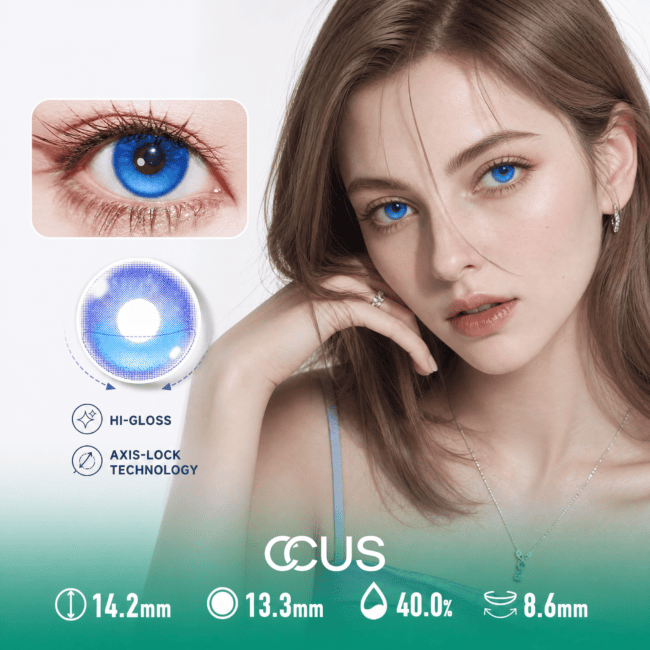 Neon Static Azure Blue Contact Lenses