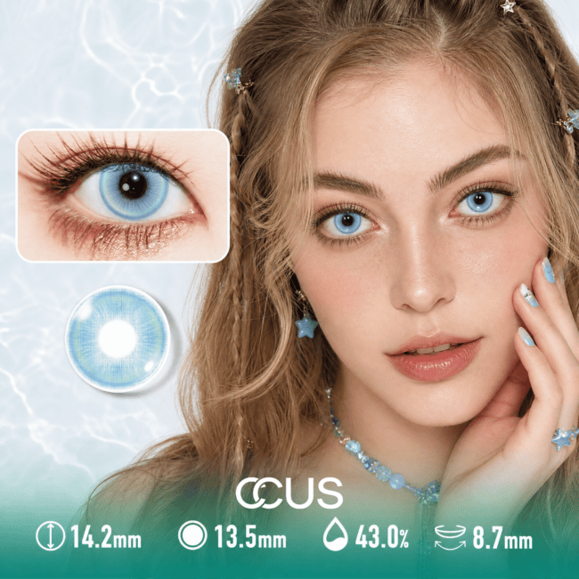 Kyoto Haze Azure Blue Contact Lenses