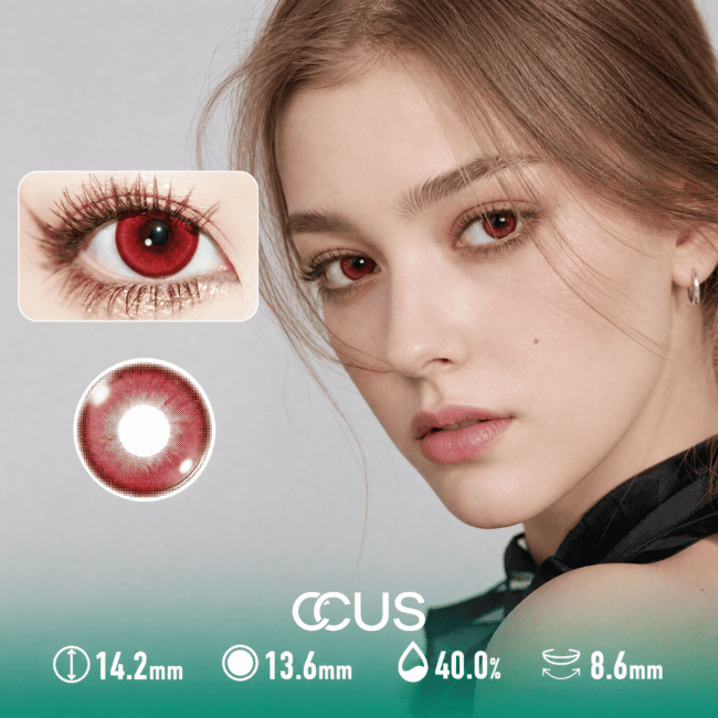 Florence Radiant Crimson Red Contact Lenses