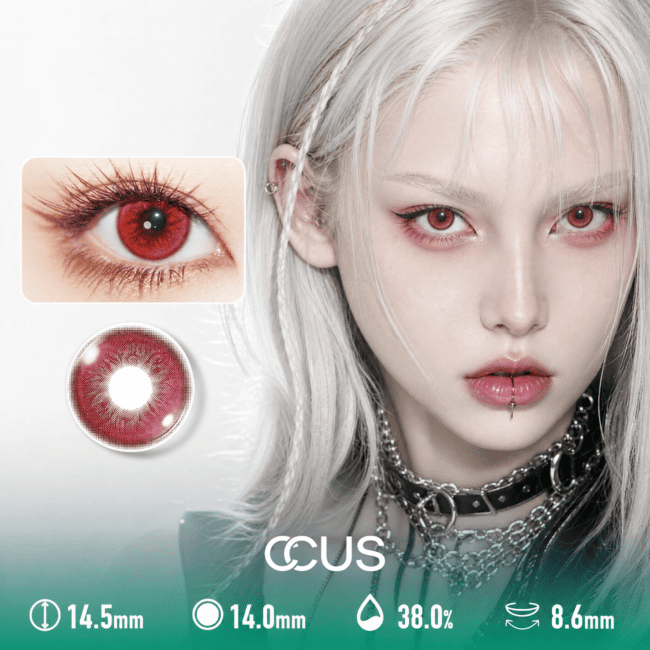 Star Rain Ruby Red Contact Lenses