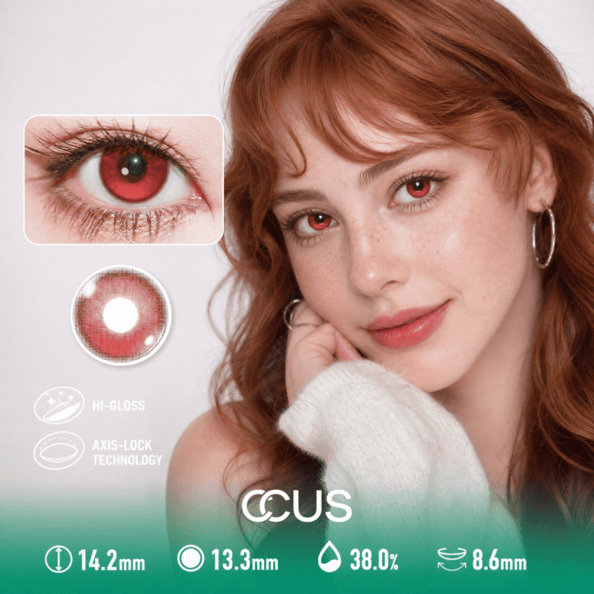 Prague Breeze Scarlet Red Contact Lenses