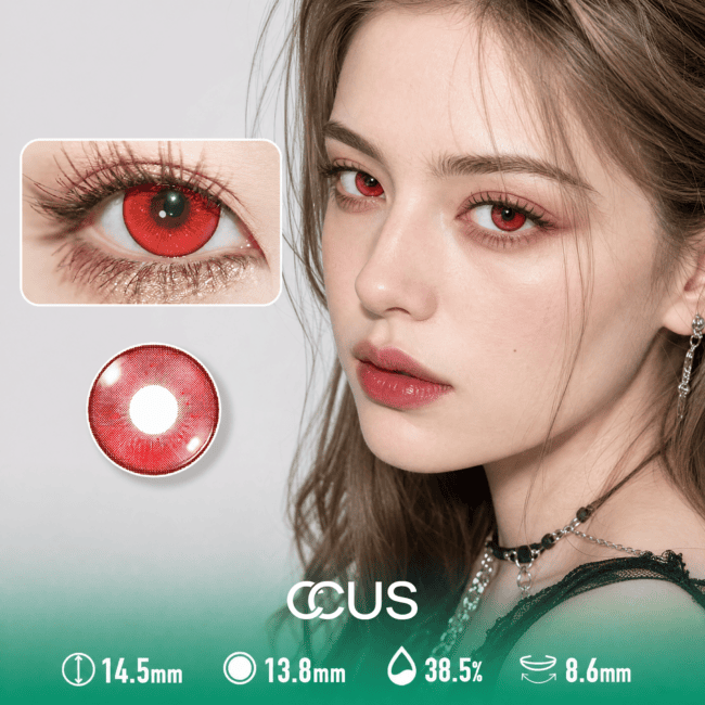 Moon Satin Cherry Red Contact Lenses
