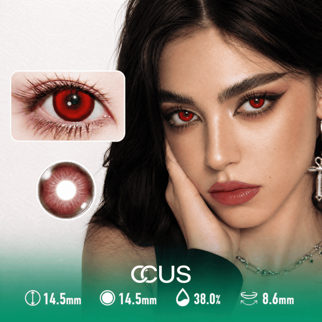 Storm Lotus Ruby Red Contact Lenses
