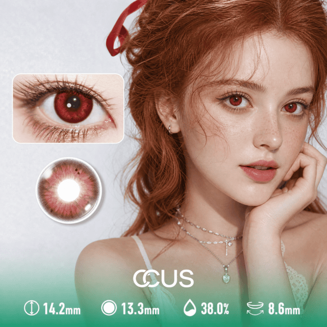 Bruges Dawn Ember Red Contact Lenses