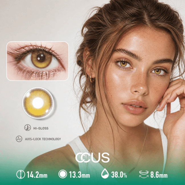 Honeycomb Solstice Gold Contact Lenses