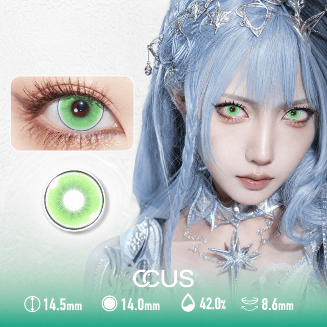 Nebula Blossom Emerald Green Contact Lenses