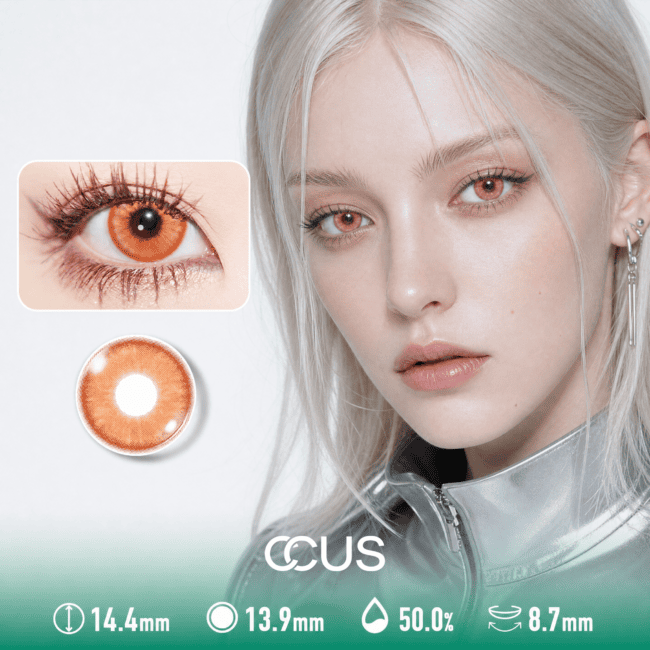 Sunlit Amber Brown Contact Lenses