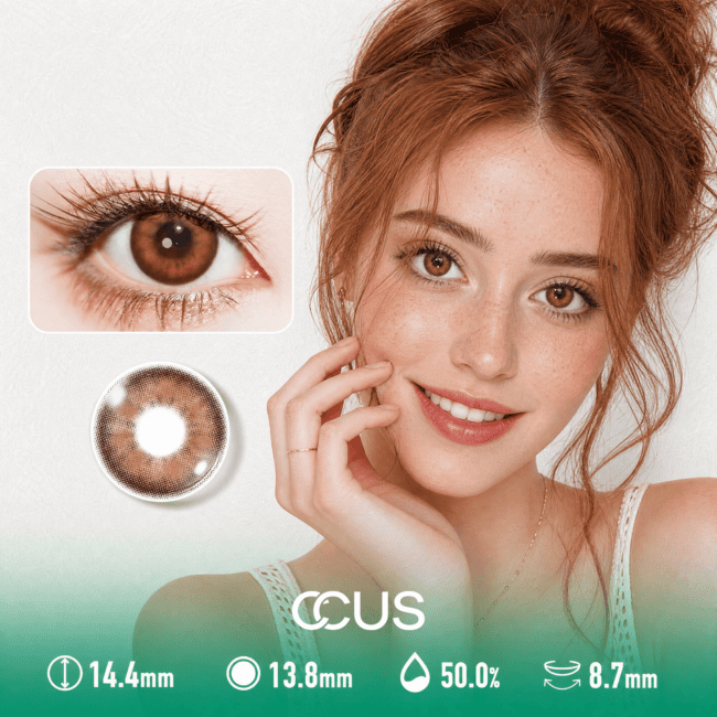 Caramel Dune Amber Brown Contact Lenses