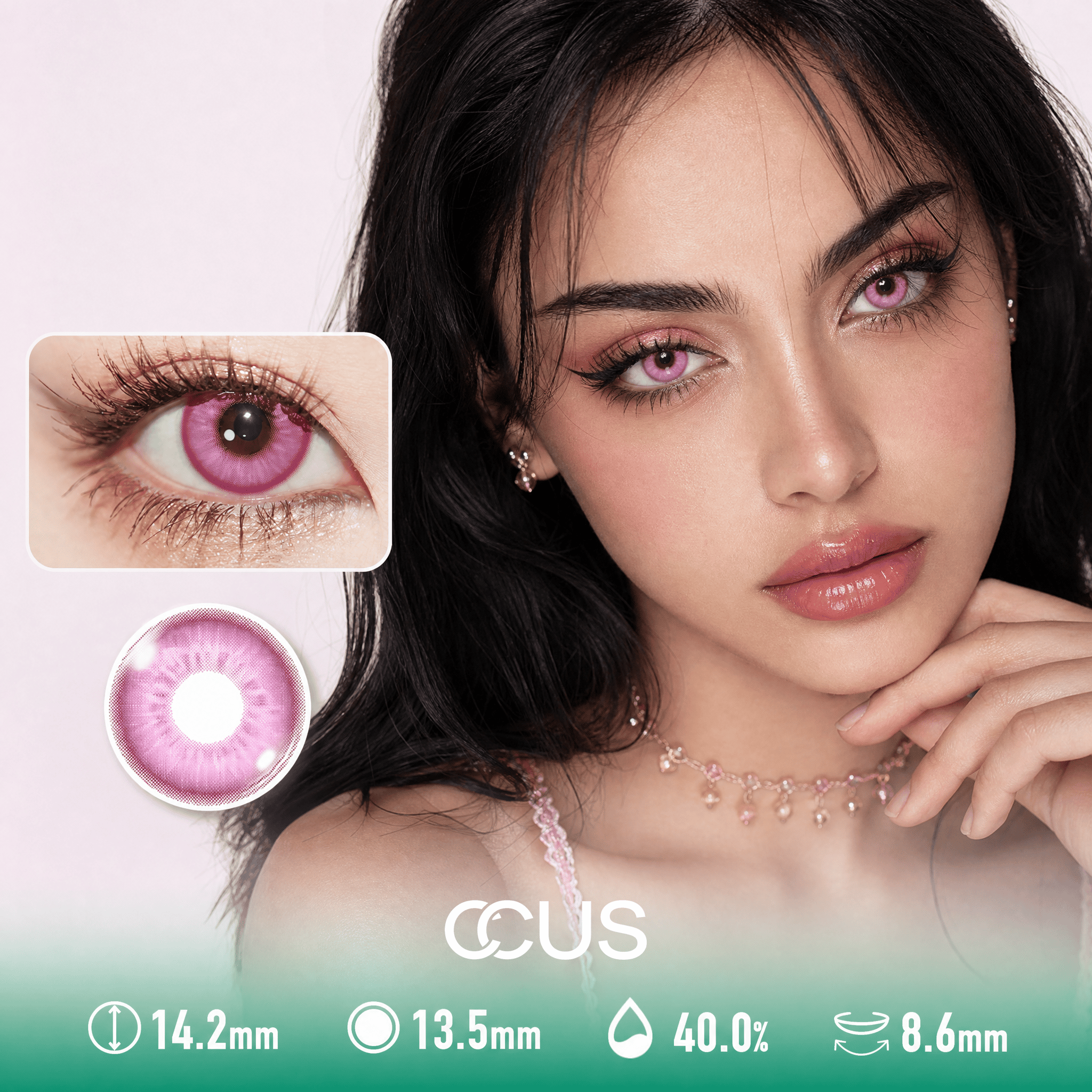 Breeze Rose Pink Contact Lenses - Ccus Eyewear · Premium Colored Contacts Breeze Rose Pink Contact Lenses