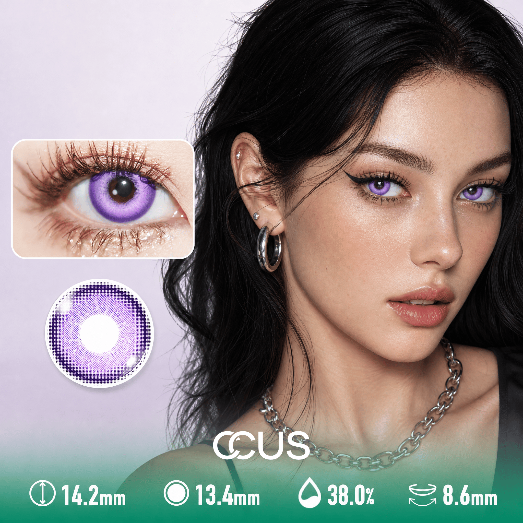 Solstice Milan Purple Contact Lenses - Ccus Eyewear · Premium Colored Contacts Solstice Milan Purple Contact Lenses