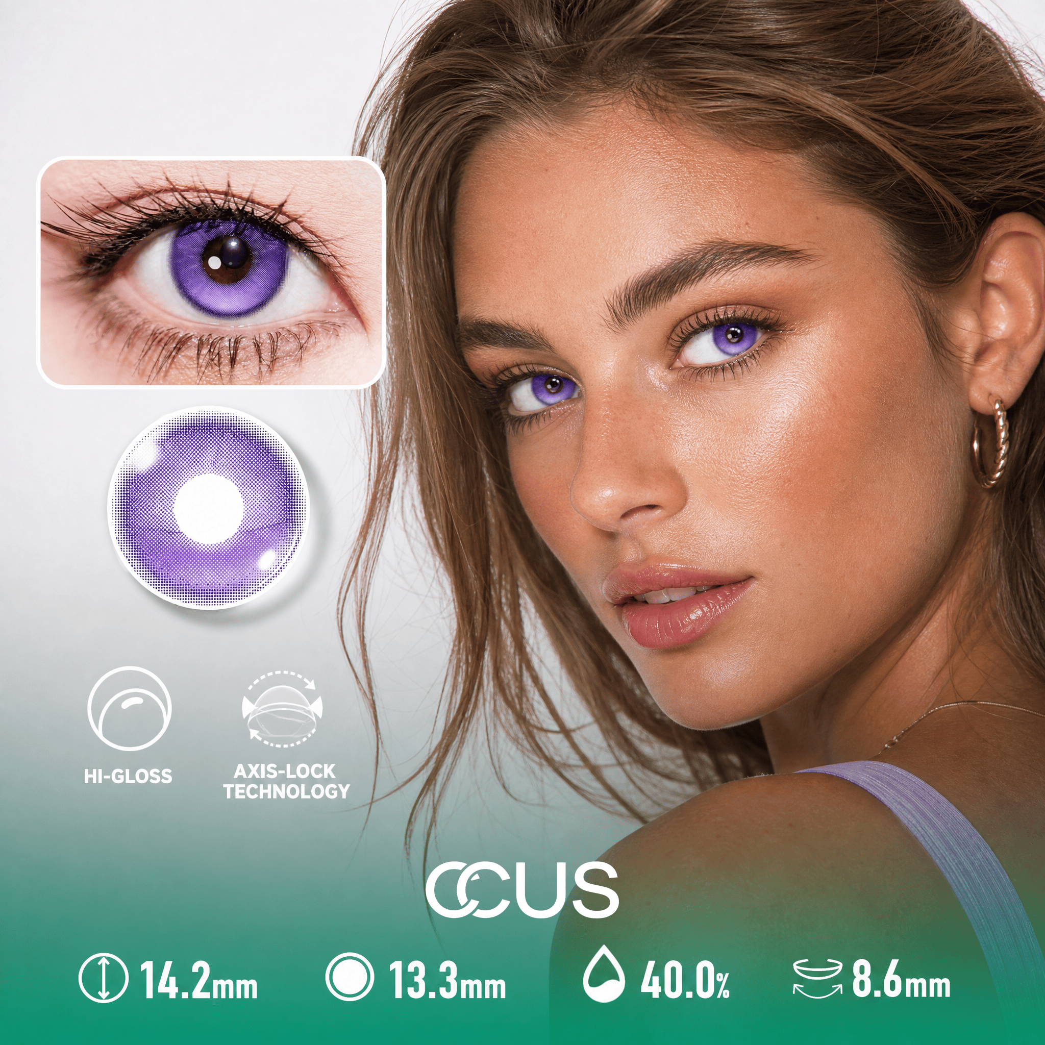 Lotus Eclipse Purple Contact Lenses - Ccus Eyewear · Premium Colored Contacts Lotus Eclipse Purple Contact Lenses