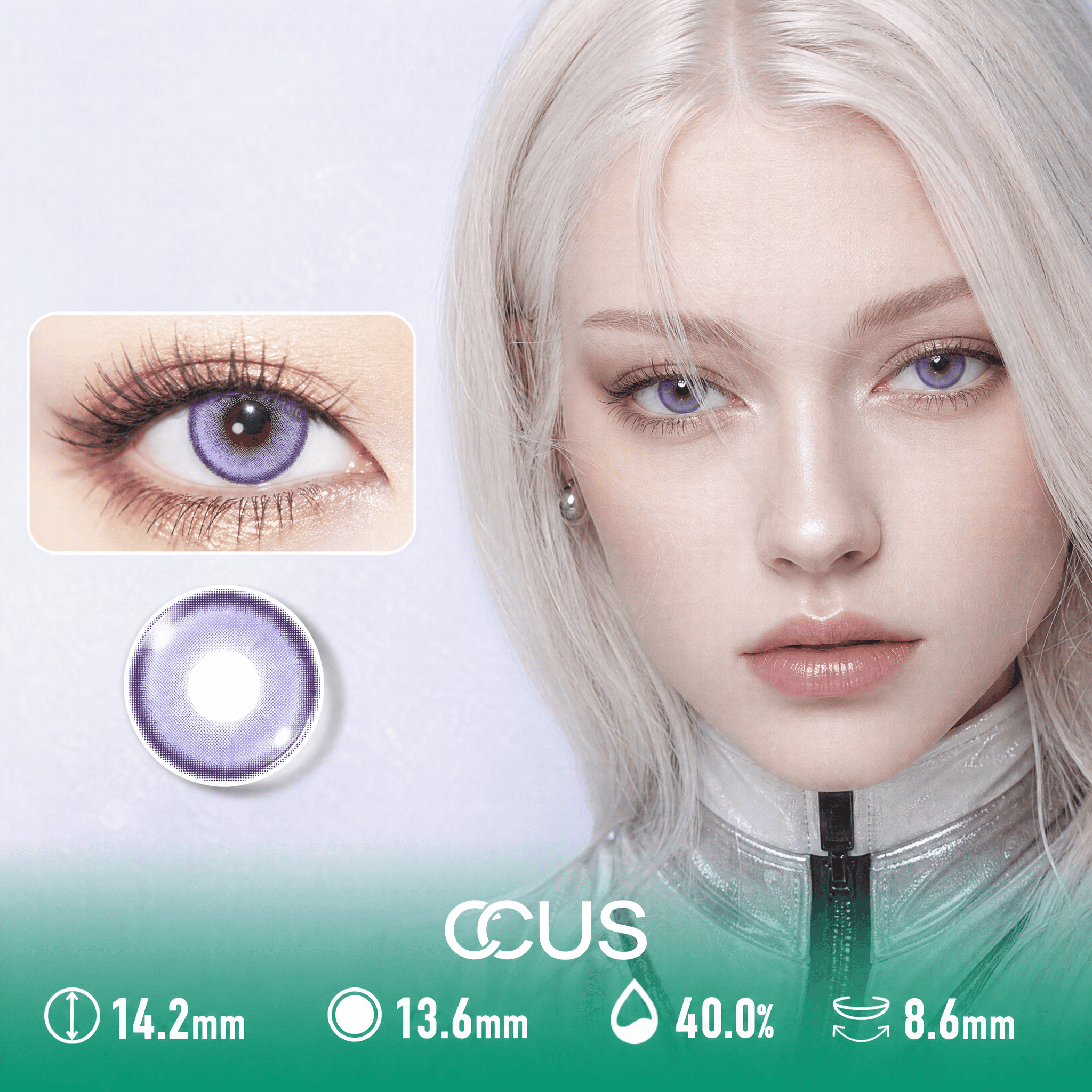 Dusk Paris Lilac Purple Contact Lenses - Ccus Eyewear · Premium Colored Contacts Dusk Paris Lilac Purple Contact Lenses