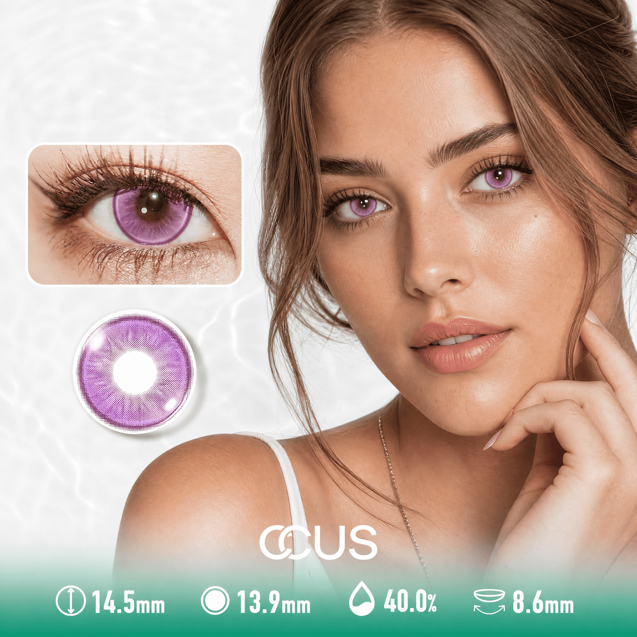 Storm Rose Purple Contact Lenses - Ccus Eyewear · Premium Colored Contacts Storm Rose Purple Contact Lenses