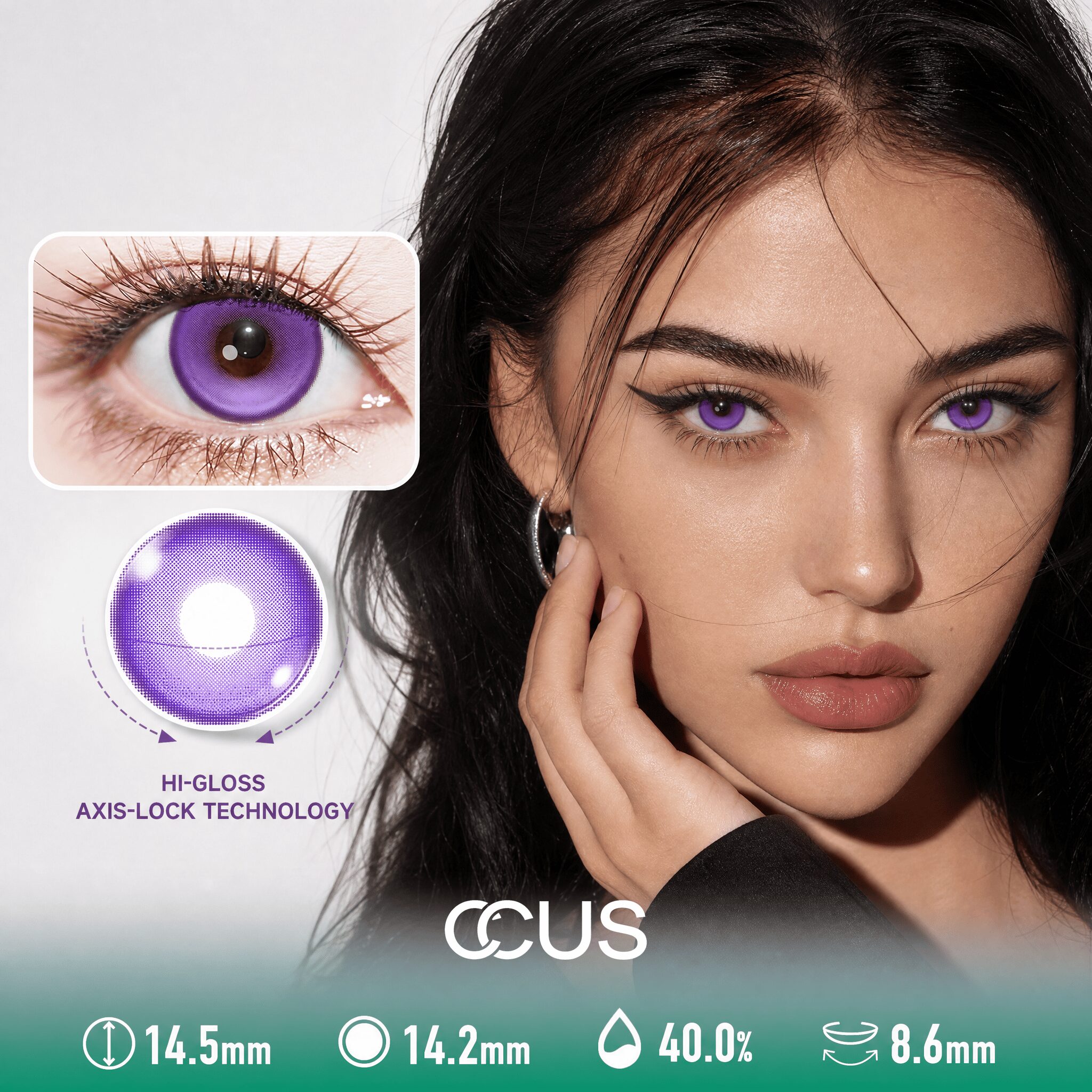 Amethyst Dusk Purple Contact Lenses