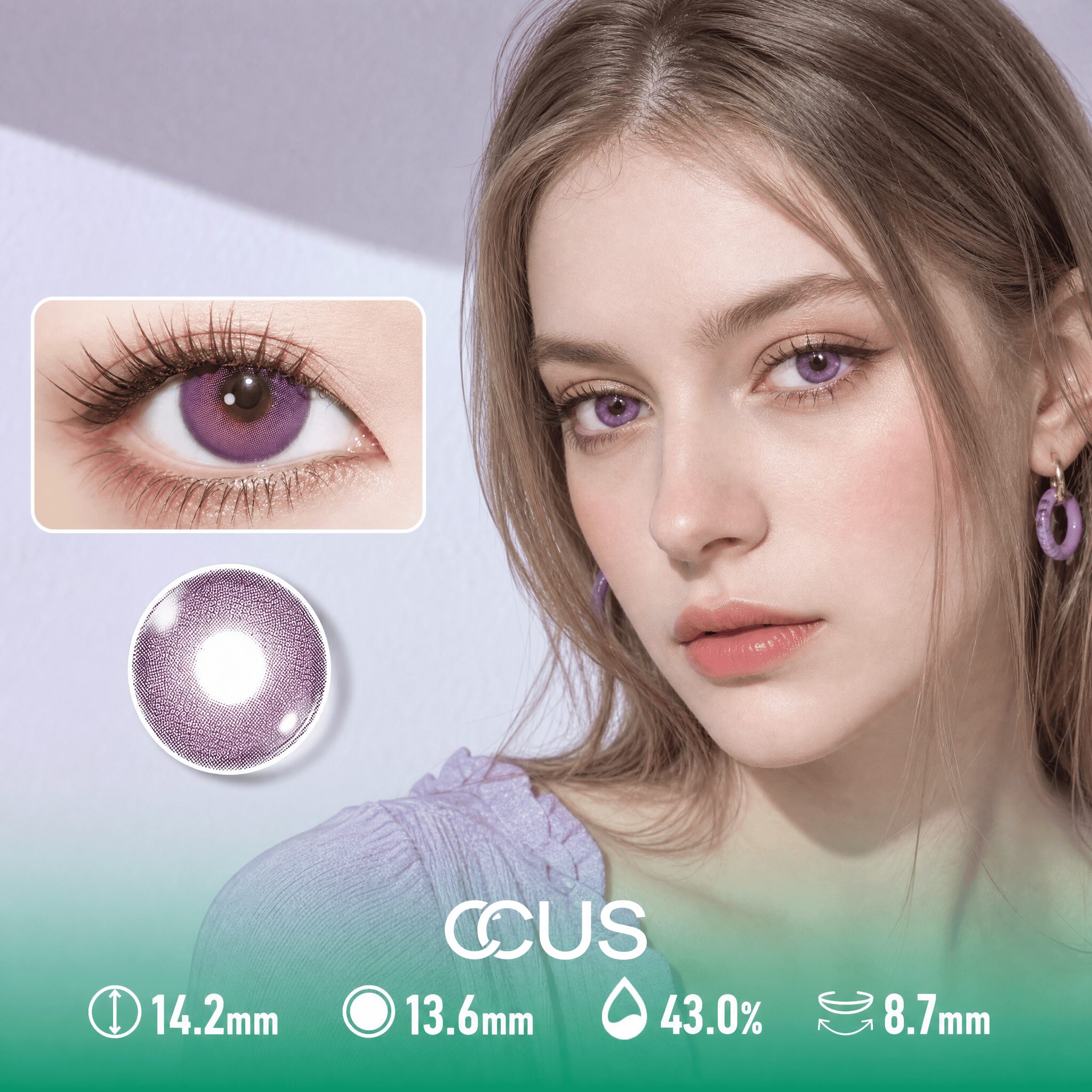 Amethyst Dusk Violet Purple Contact Lenses