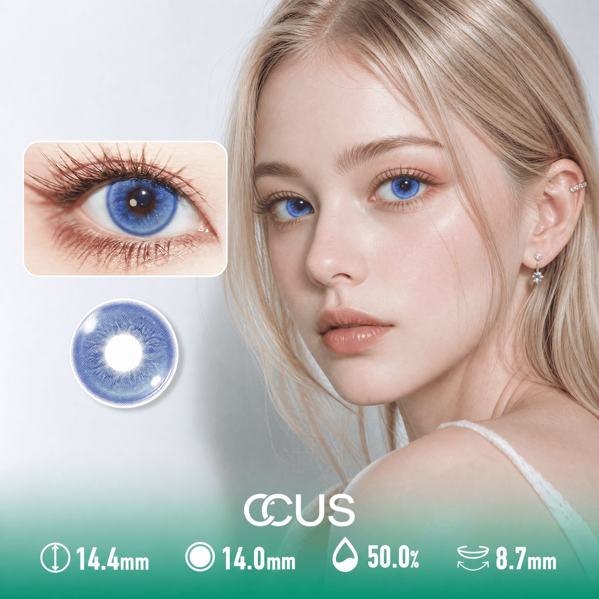 Azure Larkspur Blue Contact Lenses