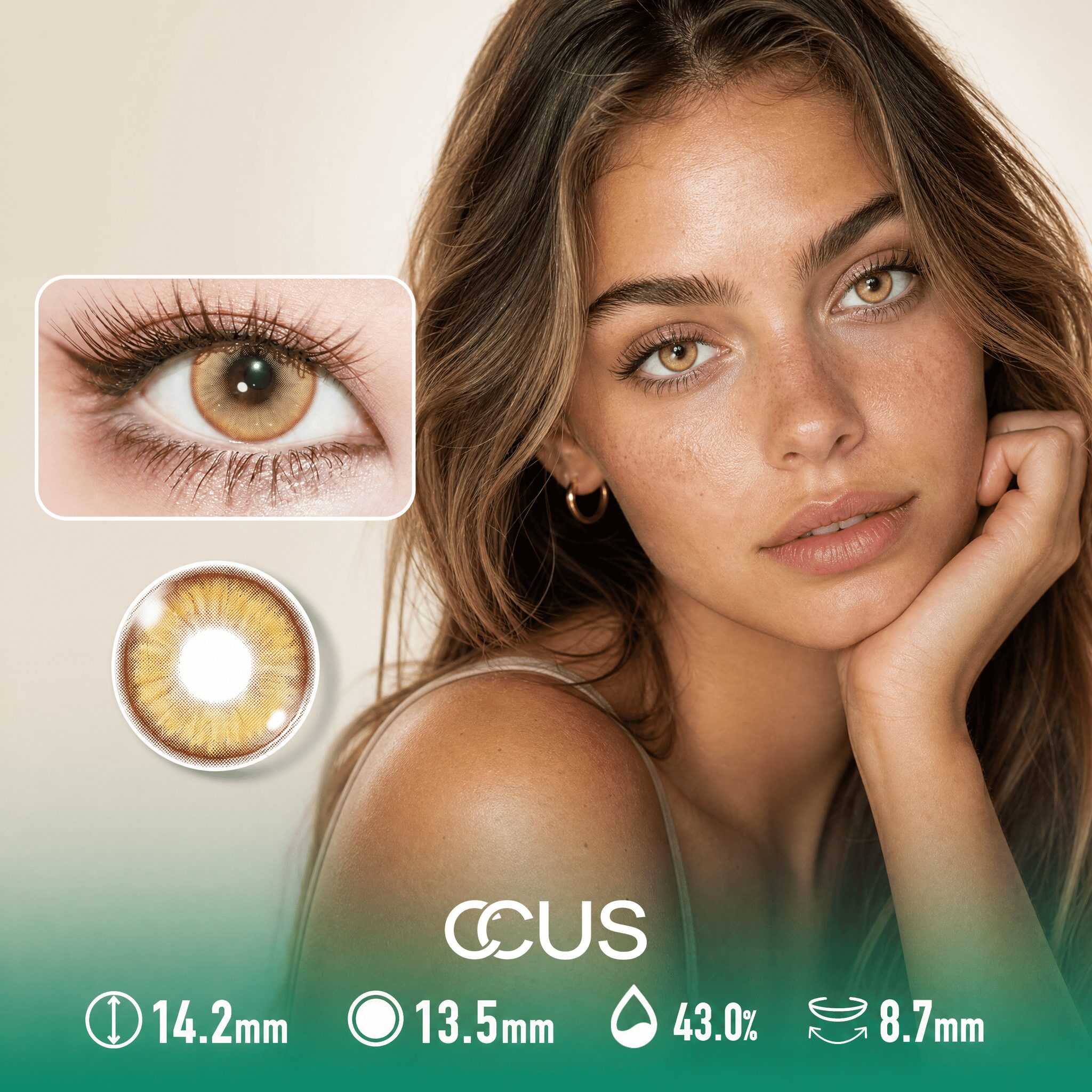 Coronation Amber Gold Contact Lenses