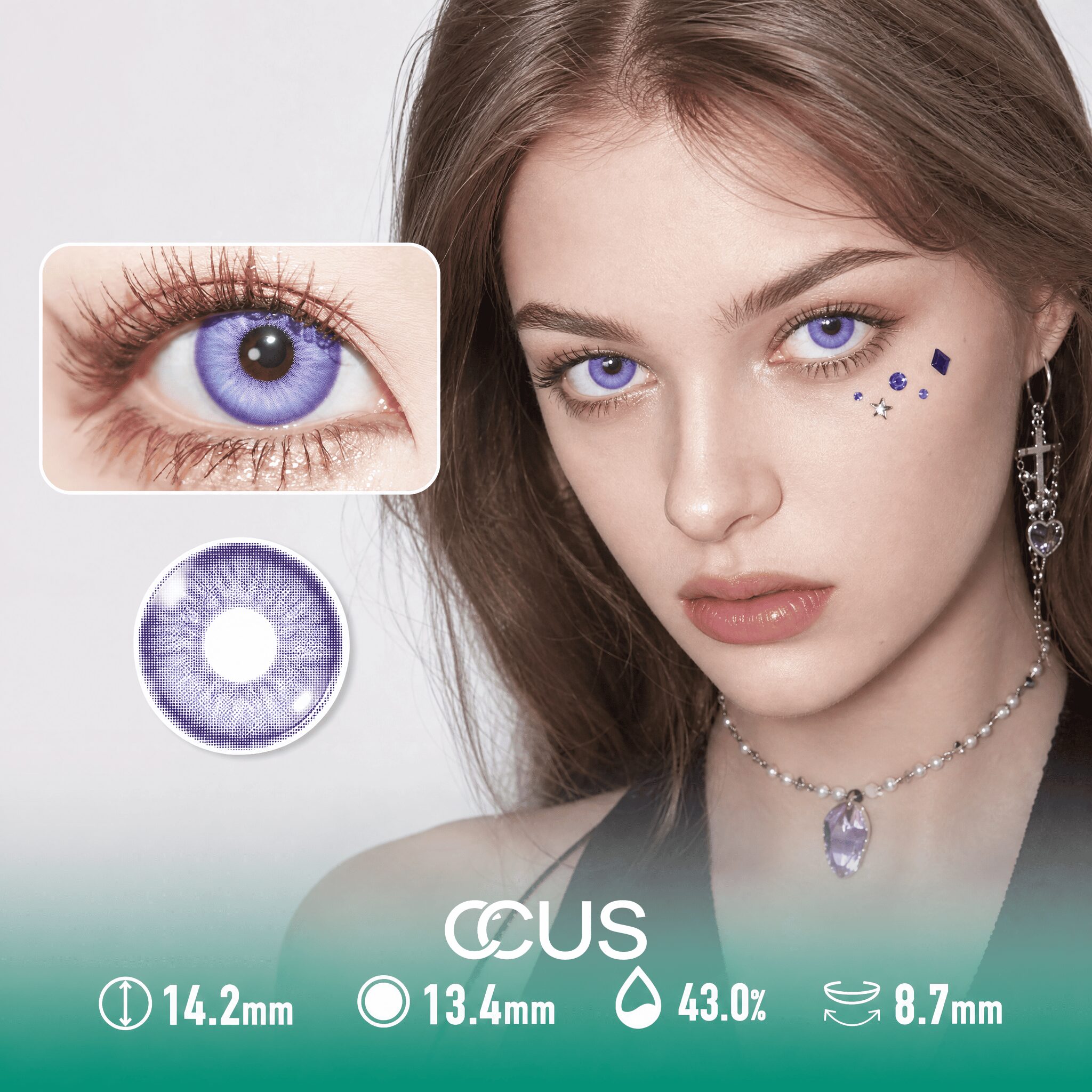 Crystal Equinox Purple Contact Lenses