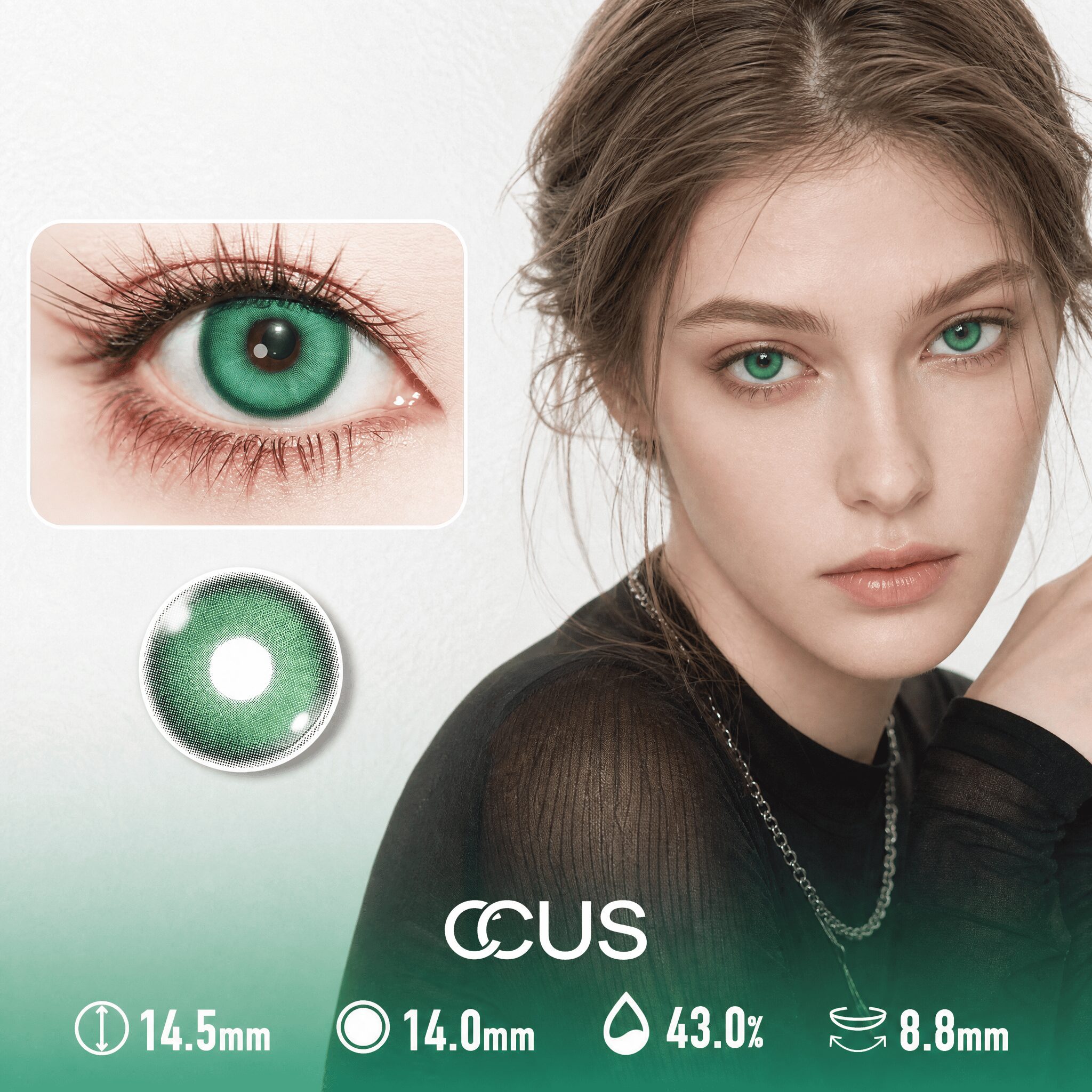 Cypress Dusk Green Contact Lenses