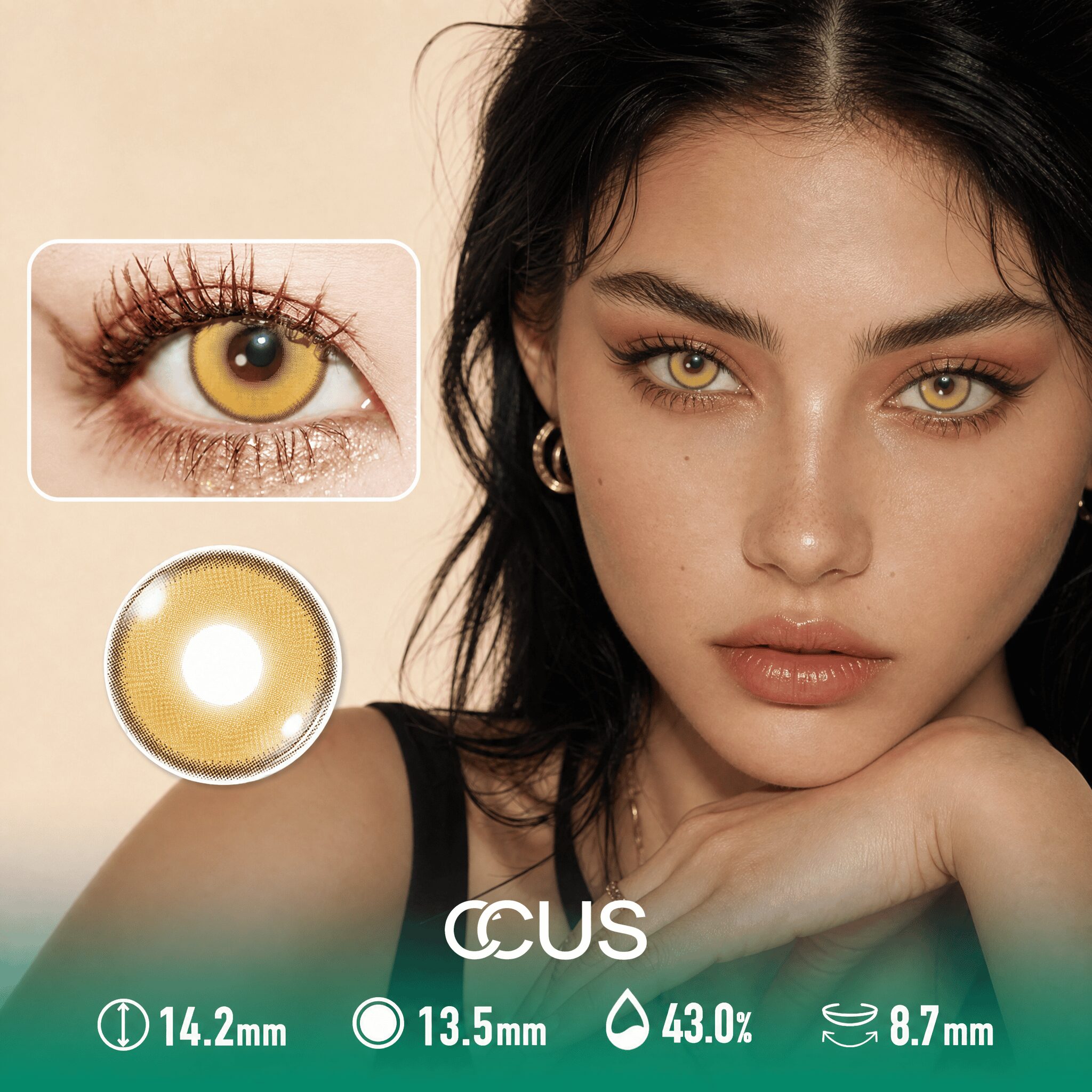 Filigree Buttercup Gold Contact Lenses