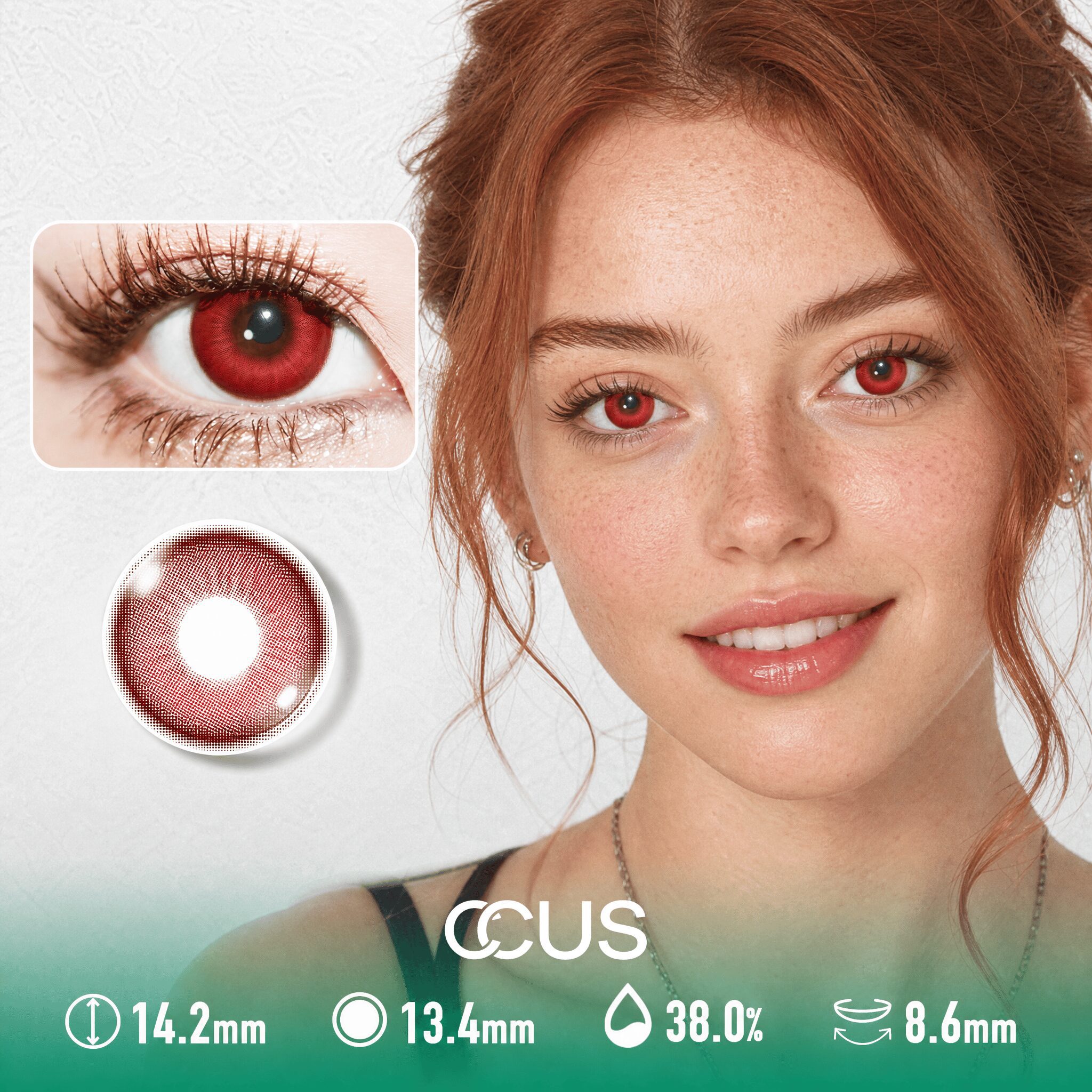 Galaxy Silk Scarlet Red Contact Lenses