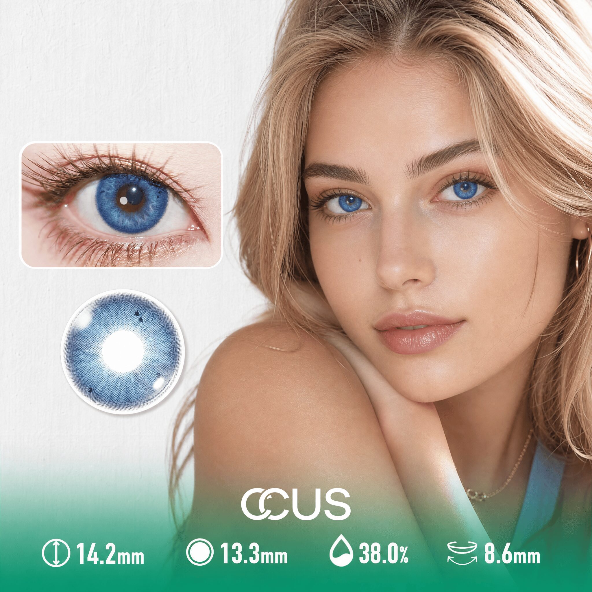 Harbor Nebula Deep Blue Contact Lenses