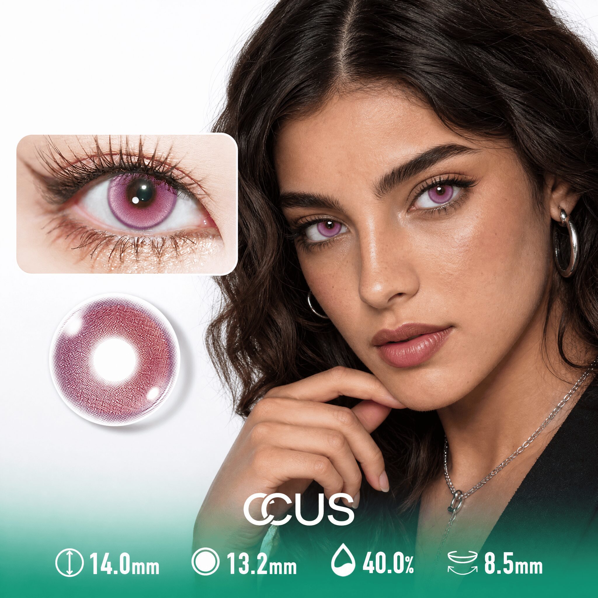 Jacaranda Silk Violet Purple Contact Lenses