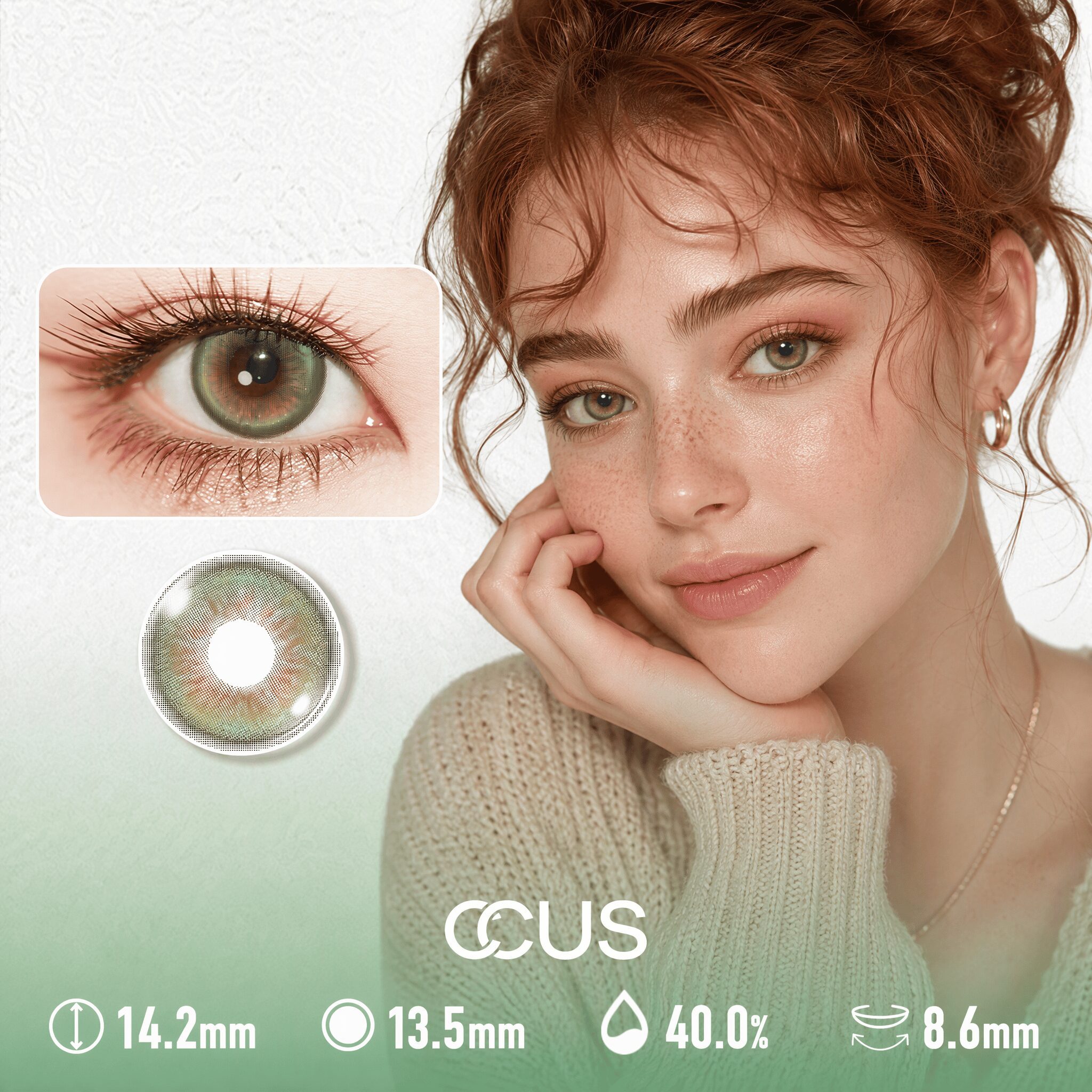 Kyoto Crystal Forest Green Contact Lenses