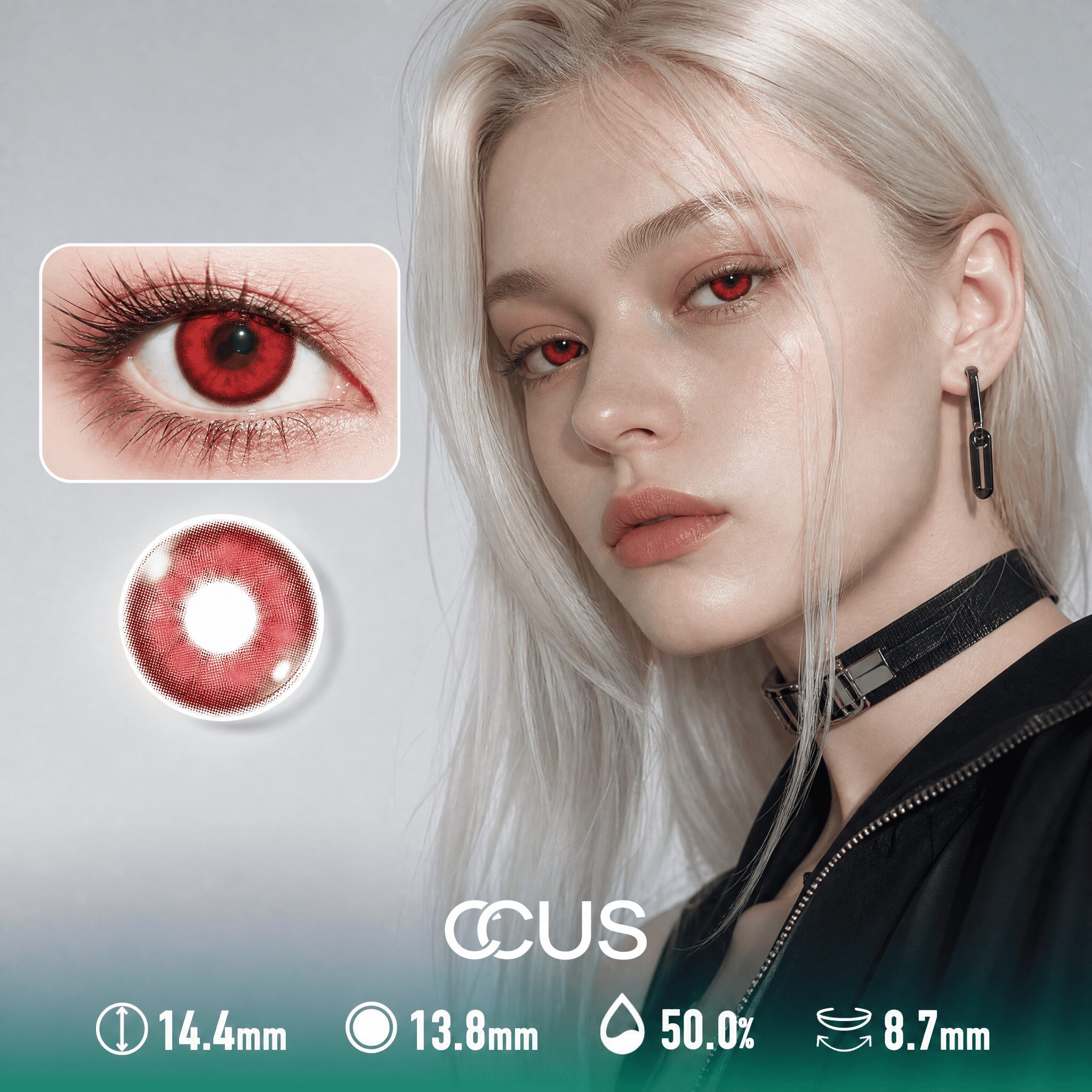 Luminous Storm Red Contact Lenses