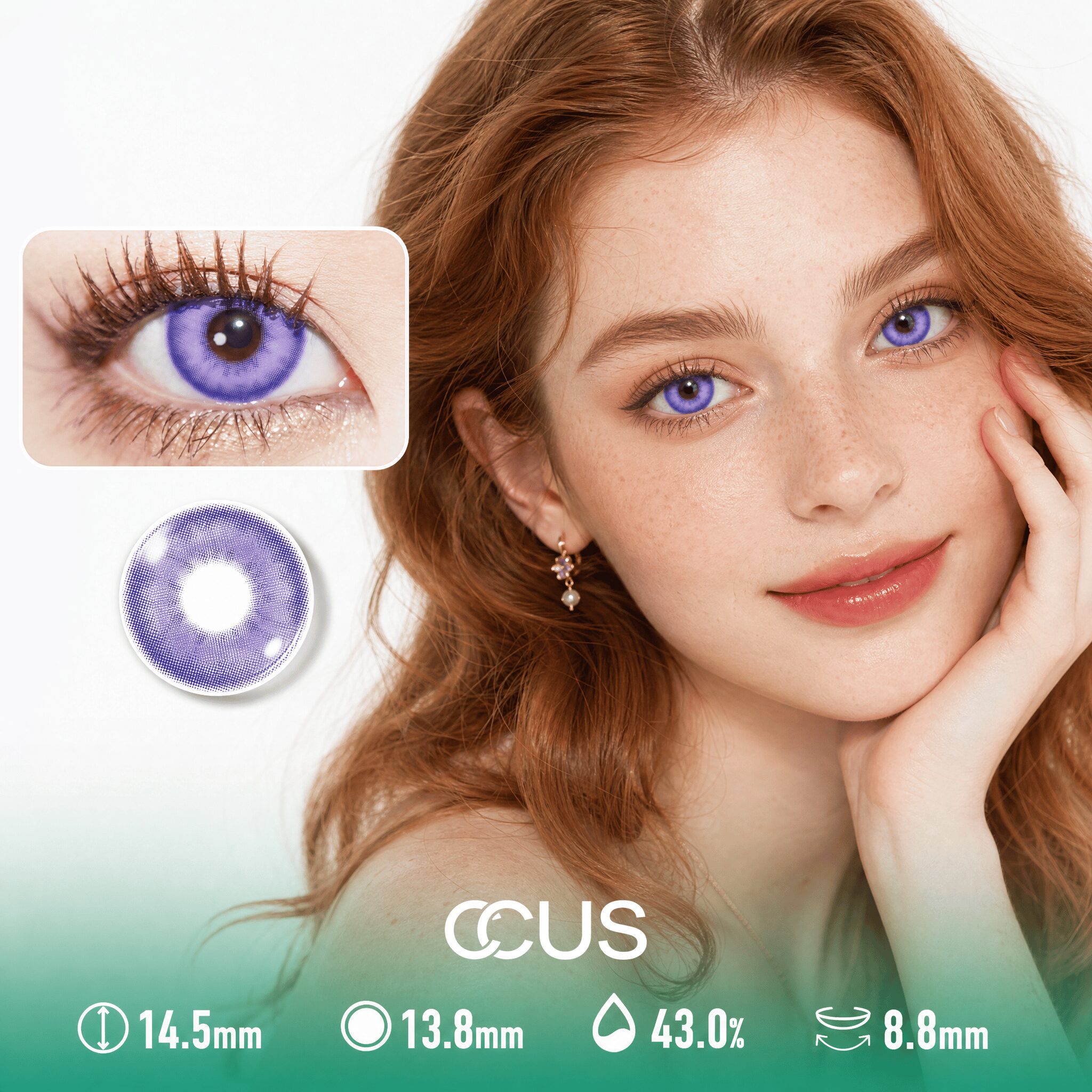 Melancholy Aster Violet Purple Contact Lenses