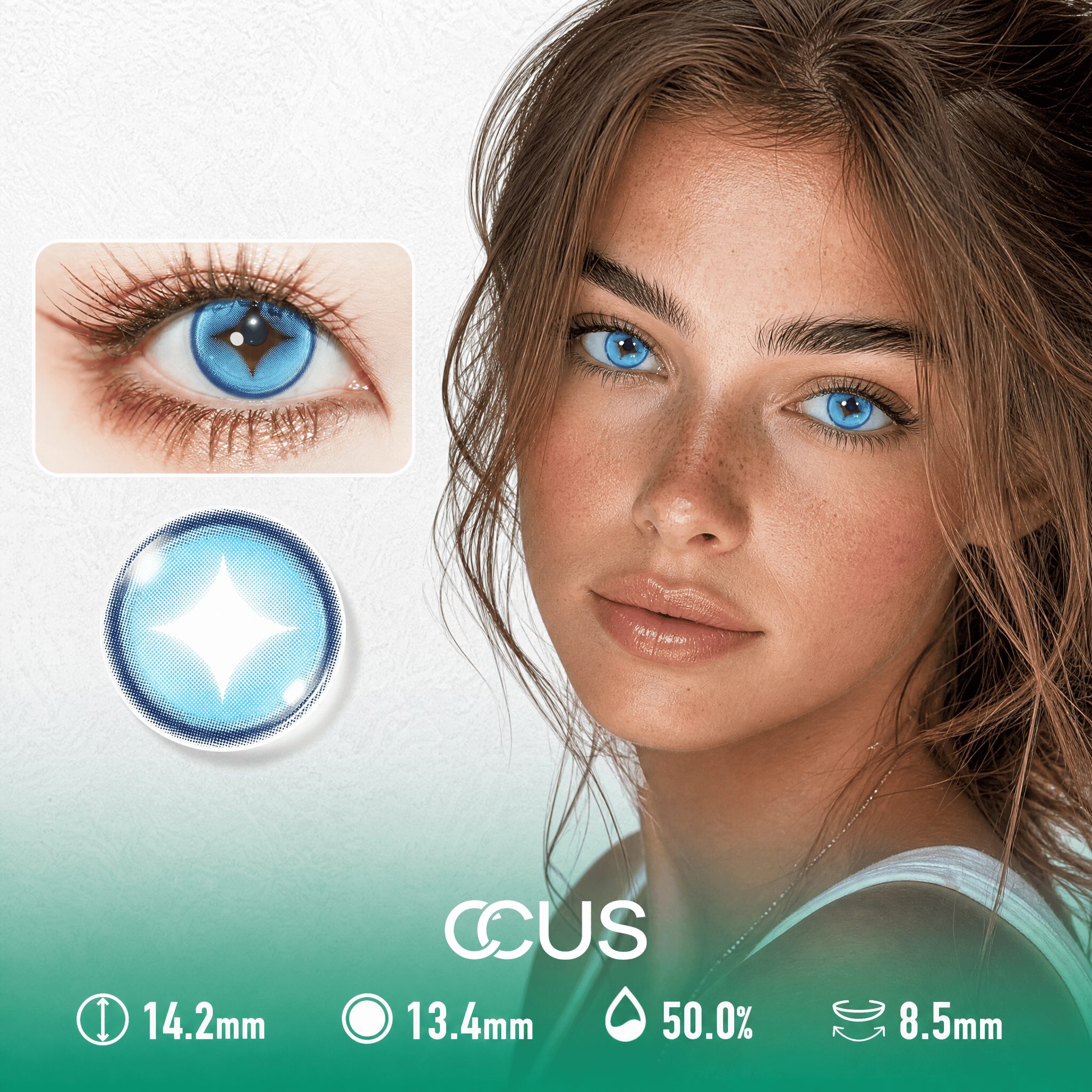 Meridian Bloom Azure Blue Contact Lenses