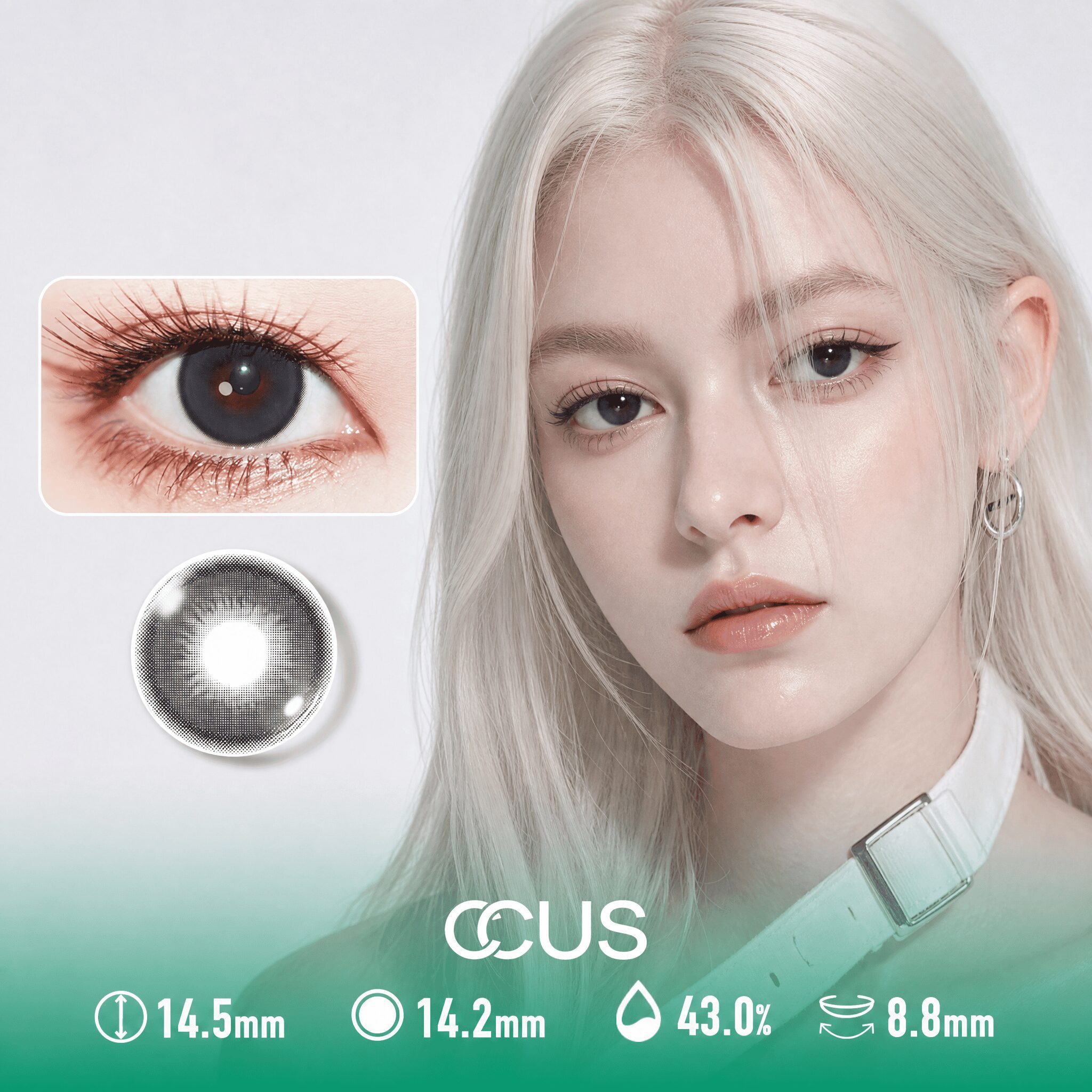 Oslo Serene Black Contact Lenses