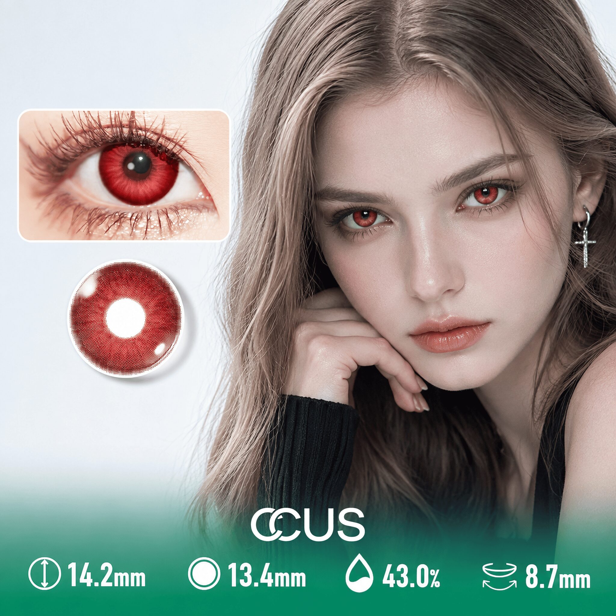 Paris Autumn Velvet Red Contact Lenses