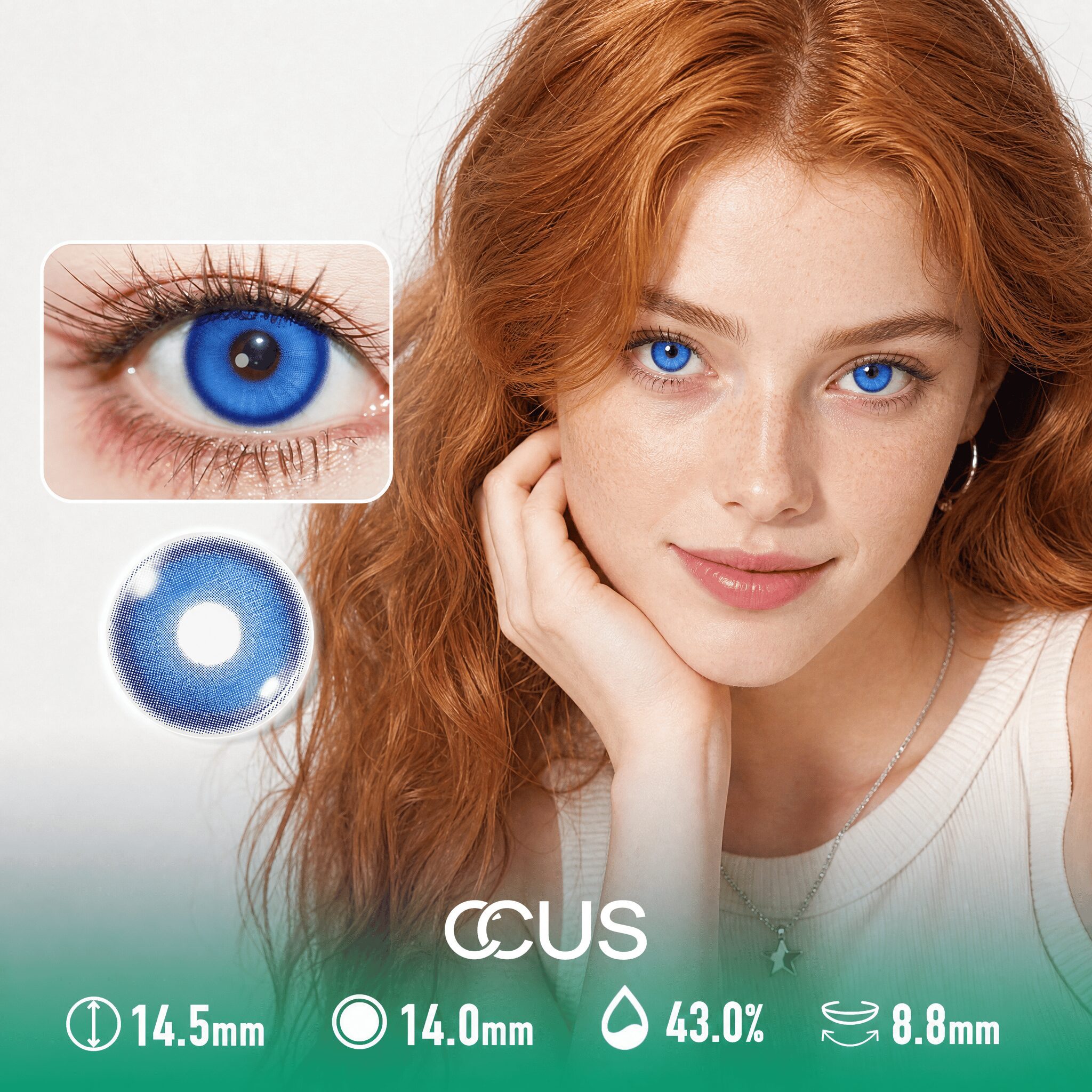 Radiant Milan Cobalt Blue Contact Lenses